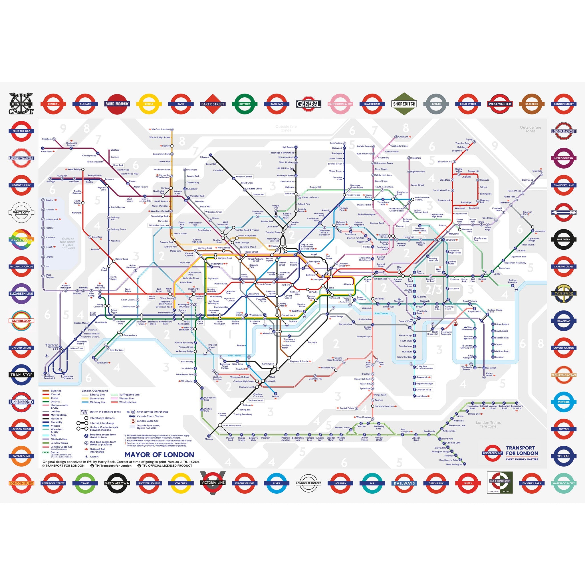TfL London Tube Map - NEW ARTWORK